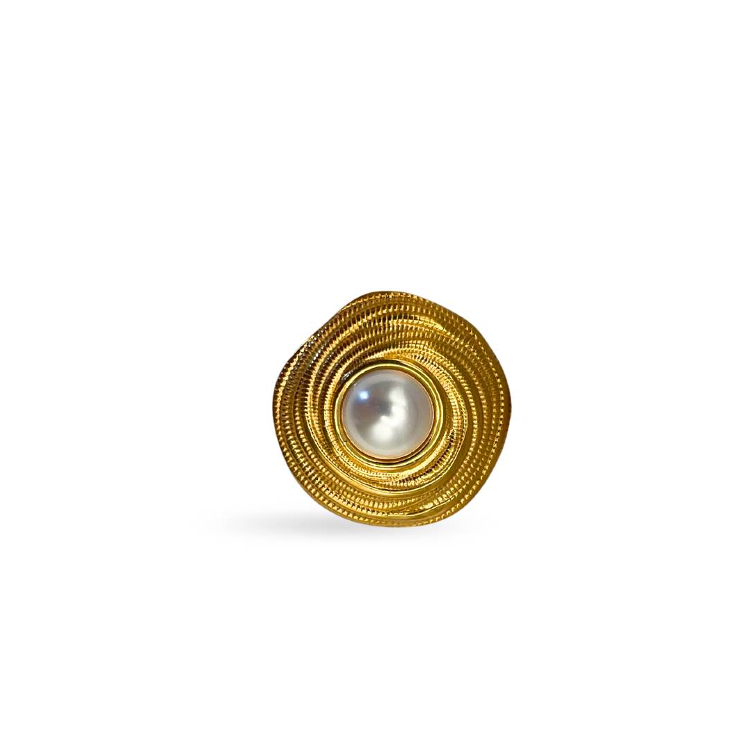 Anello Abbraccio Perlato