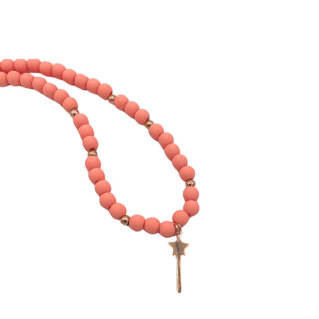 Collana con sfere colorate