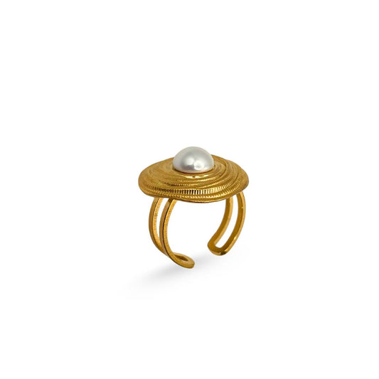 Anello Abbraccio Perlato