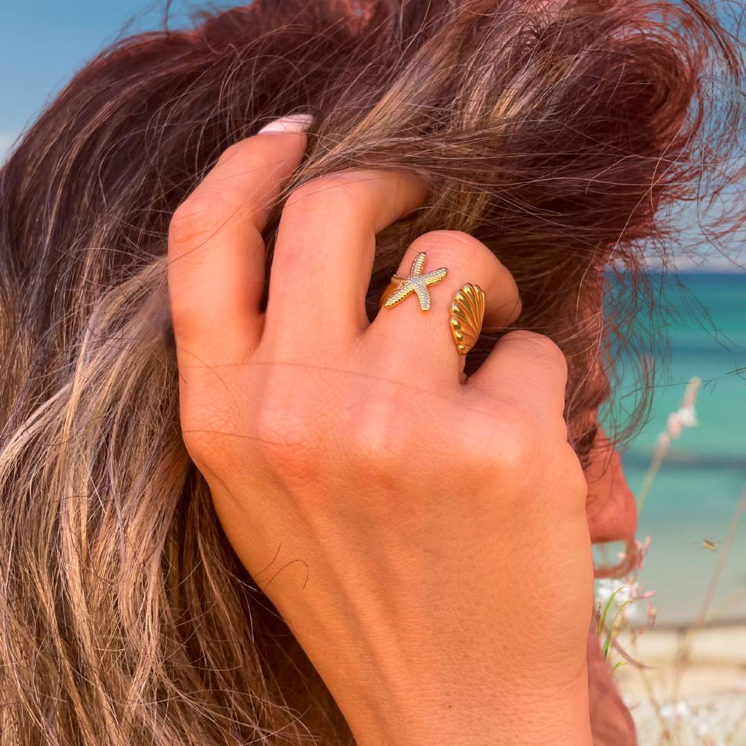 Anello Conchiglia e Stella