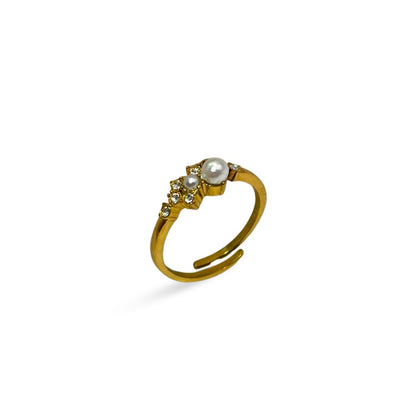 Anello con Perle e Strass