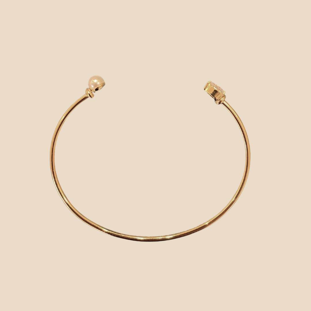 Bracciale strass e perla