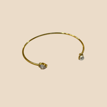 Bracciale strass e perla