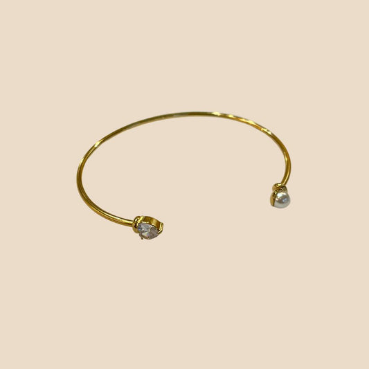 Bracciale strass e perla