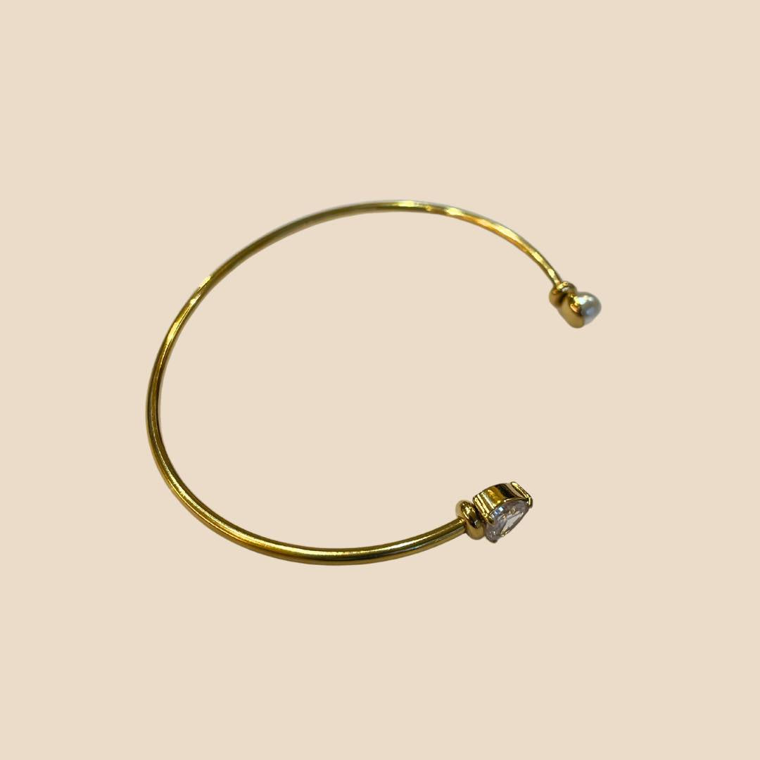 Bracciale strass e perla