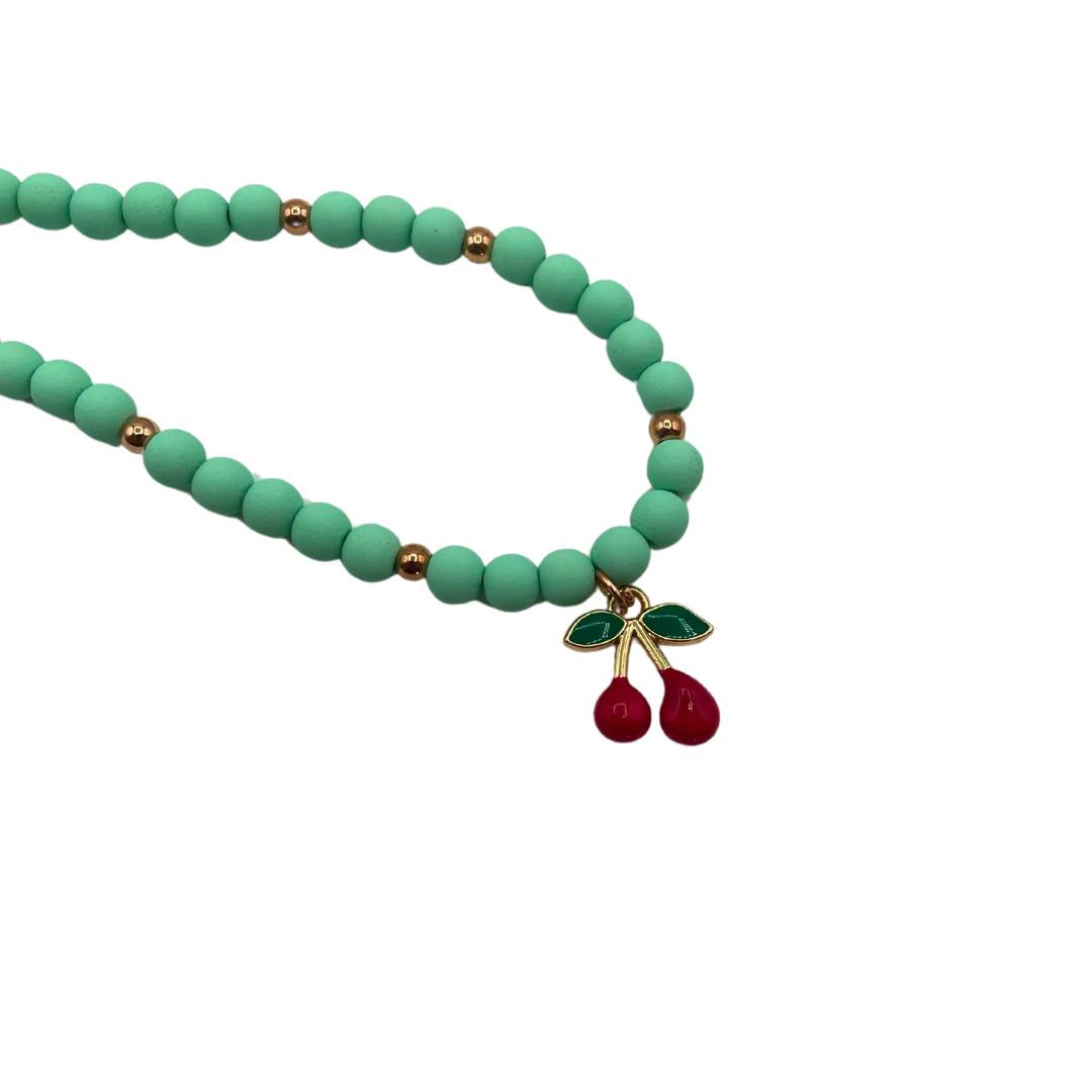 Collana con sfere colorate