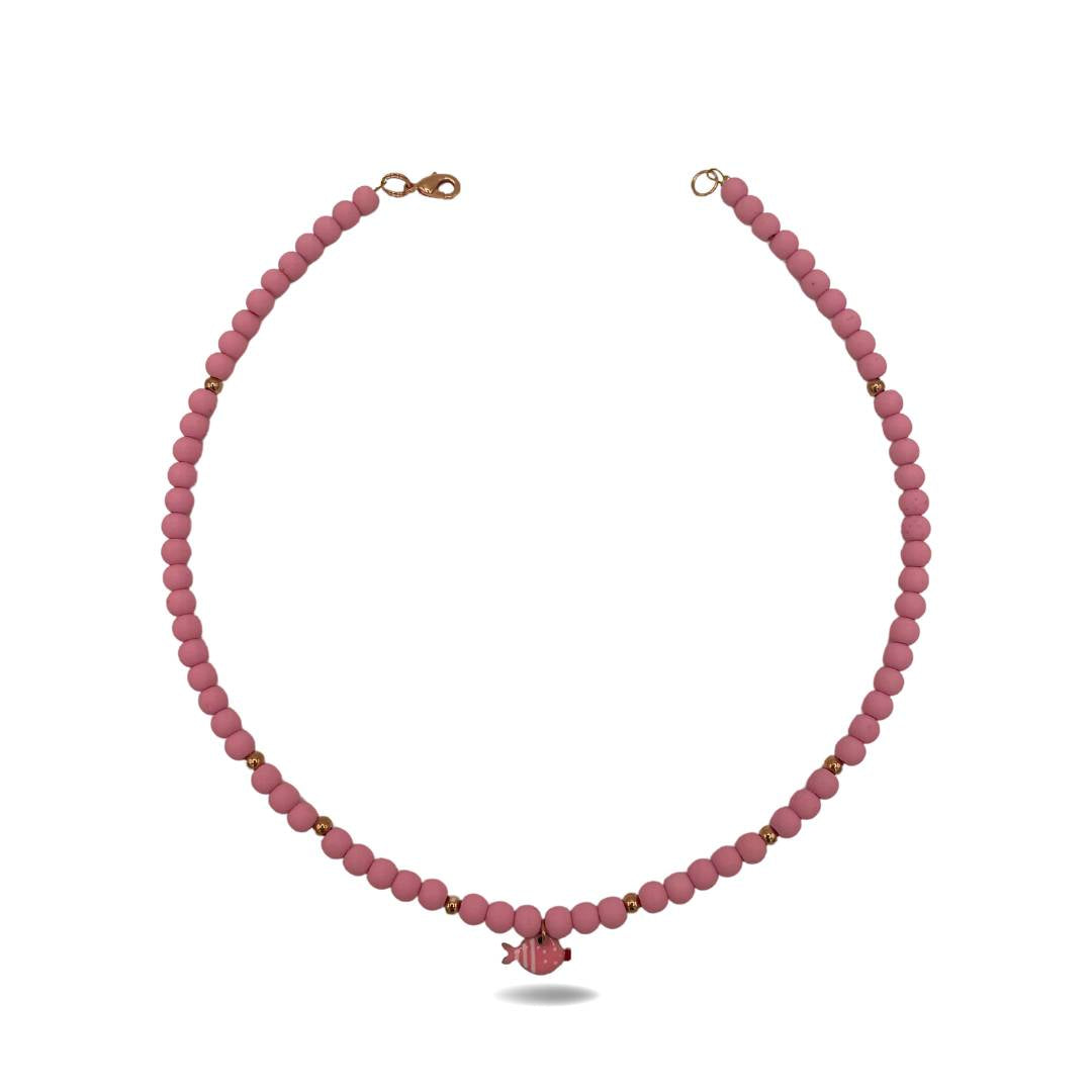 Collana con sfere colorate