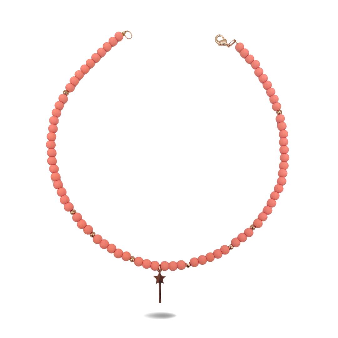 Collana con sfere colorate