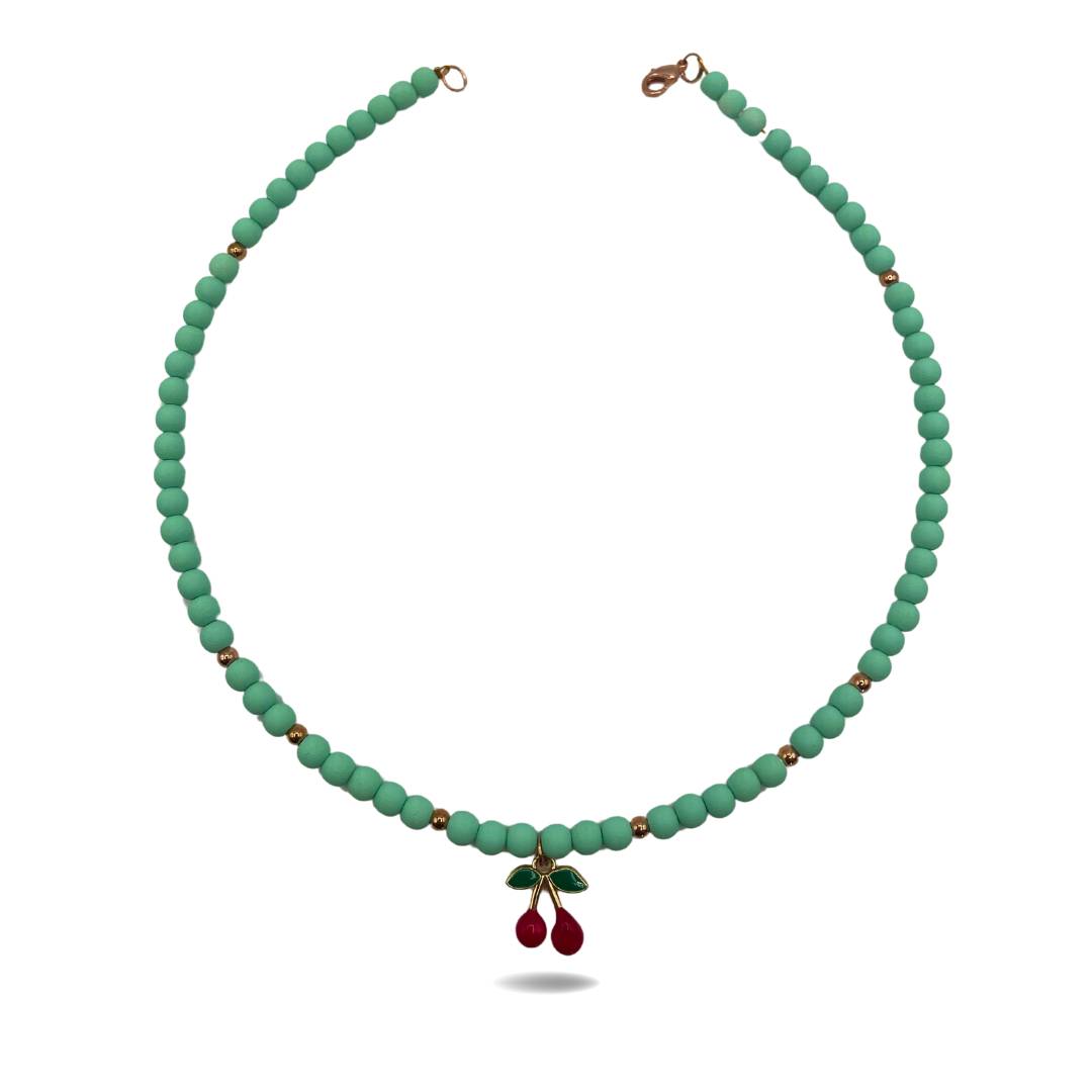 Collana con sfere colorate