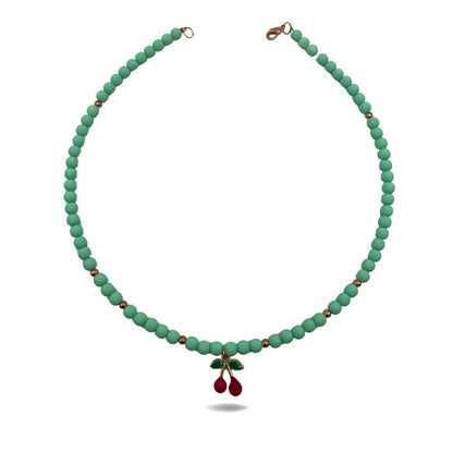 Collana con sfere colorate