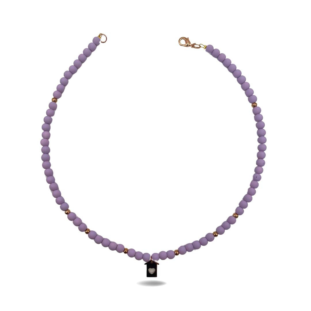 Collana con sfere colorate