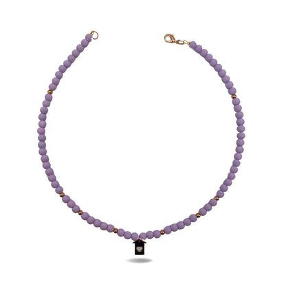 Collana con sfere colorate