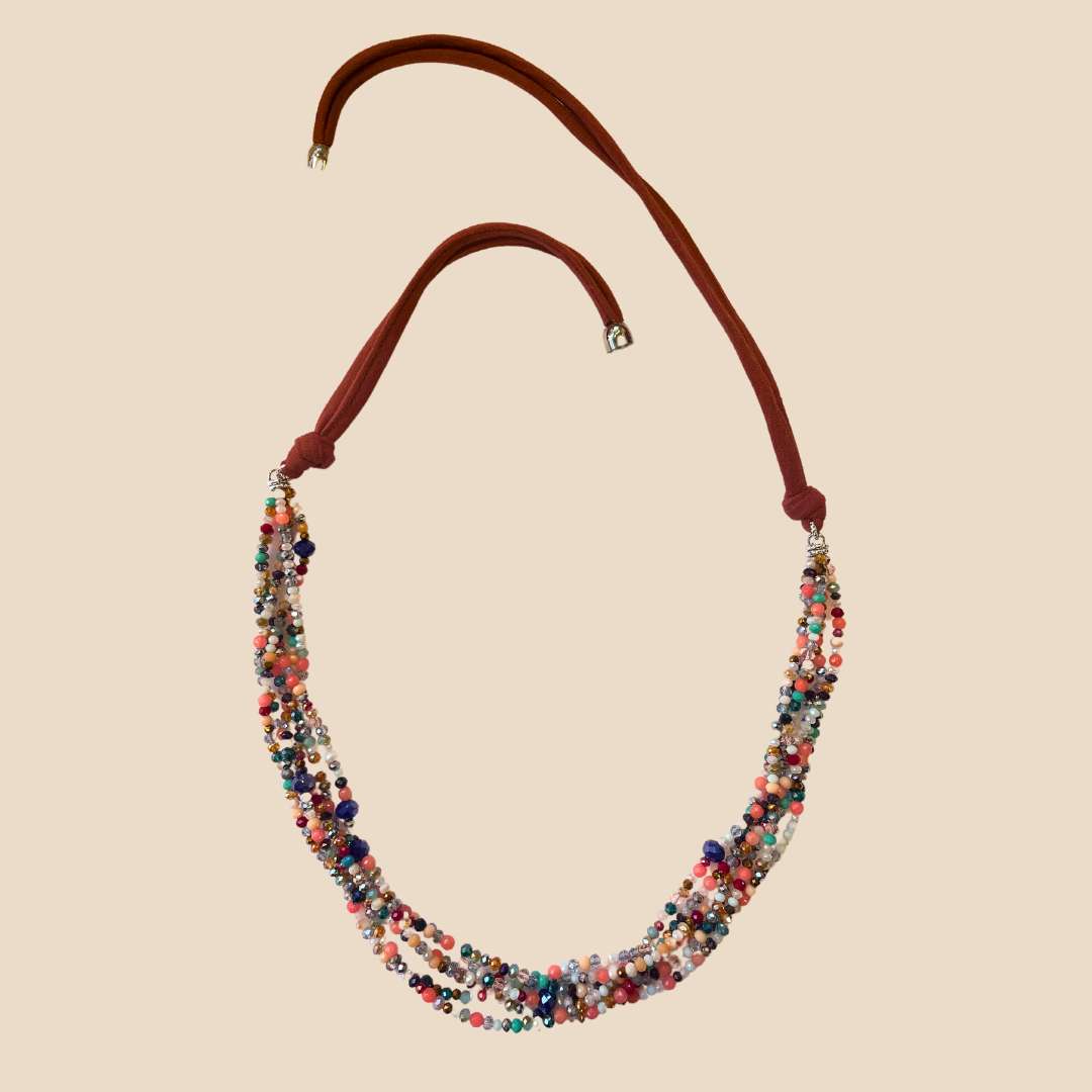 Collana cristalli multicolor