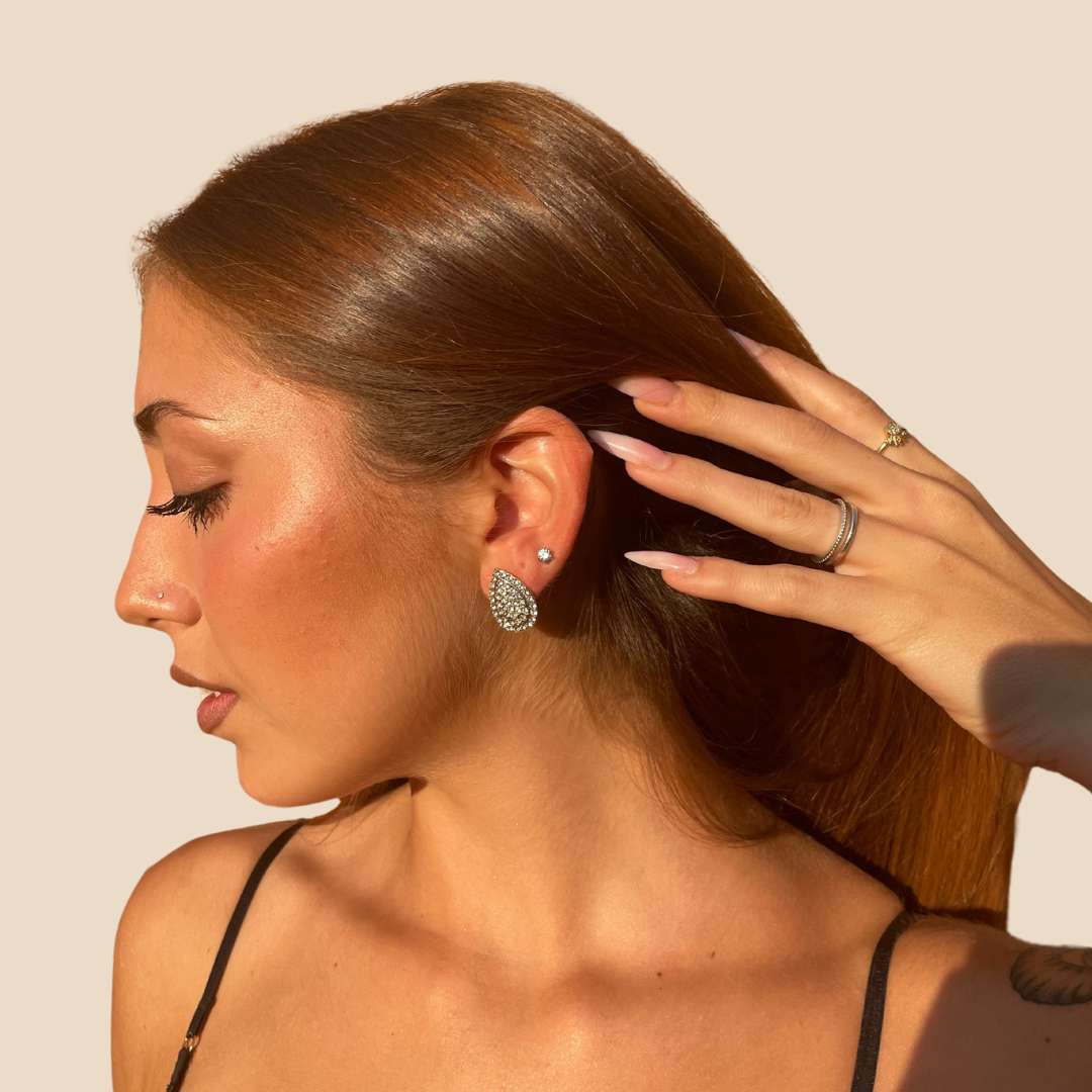 Orecchini Goccia Strass