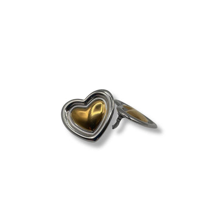 Orecchini a Cuore Bicolore