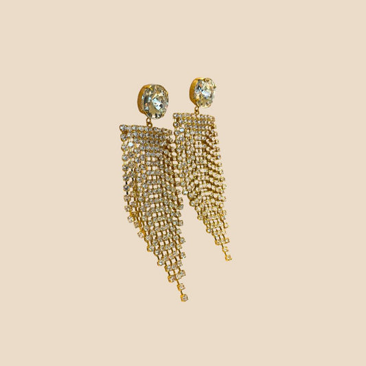 Orecchini cascata strass