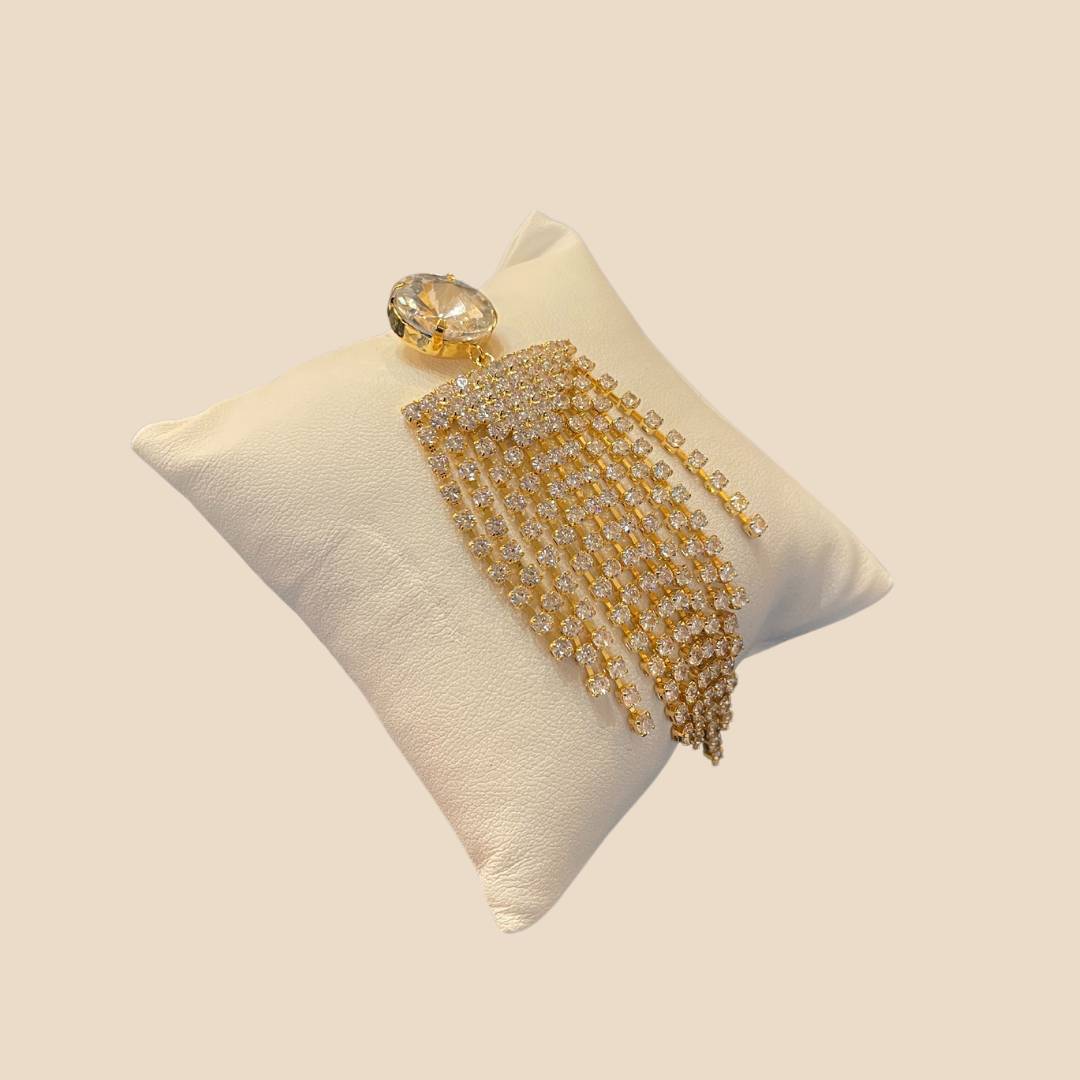 Orecchini cascata strass
