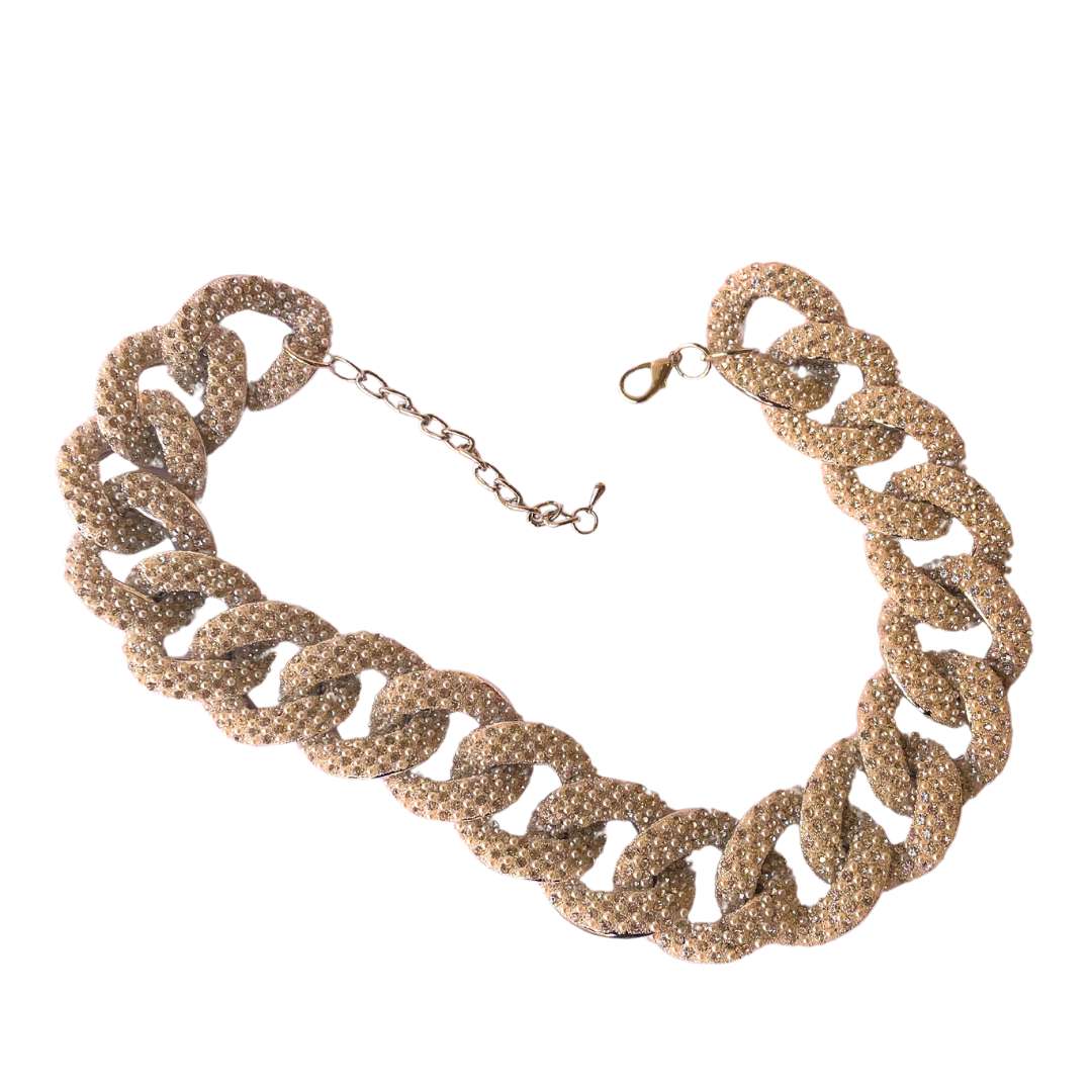 Collana catena con Perle e Strass
